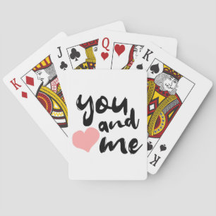 Baraja De Cartas Amor en dos palabras tú y yo. Día de San Valentín