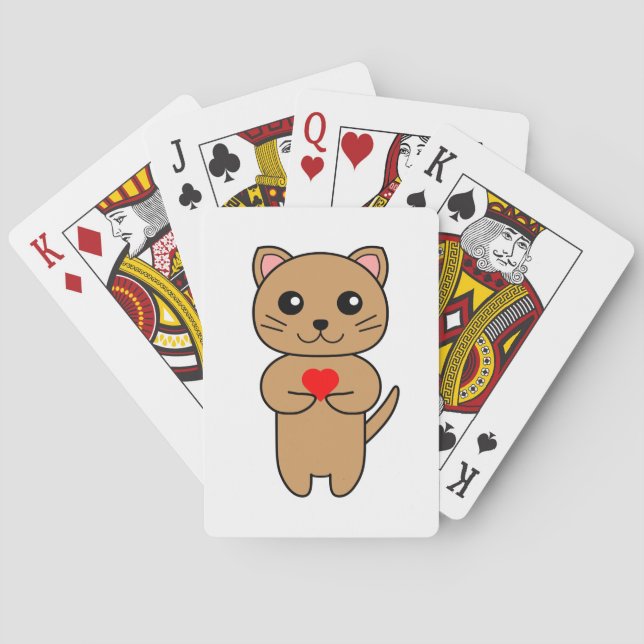 Baraja De Cartas Amor Purrrfecto Blanco (Reverso)