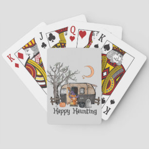 Baraja De Cartas Amortización feliz Camper de Halloween Bruja e