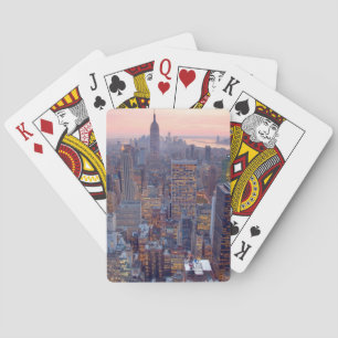 Baraja De Cartas Amplias vistas de Manhattan al atardecer