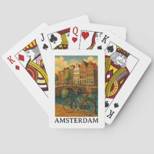 Baraja De Cartas Amsterdam Antiguo – Diseño de Viajes Retro
