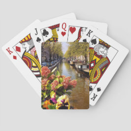 Baraja De Cartas Amsterdam Canal Tarde Summer Holland