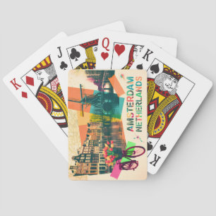 Baraja De Cartas Amsterdam Países Bajos Canal Arte Pop Viajes Vinta