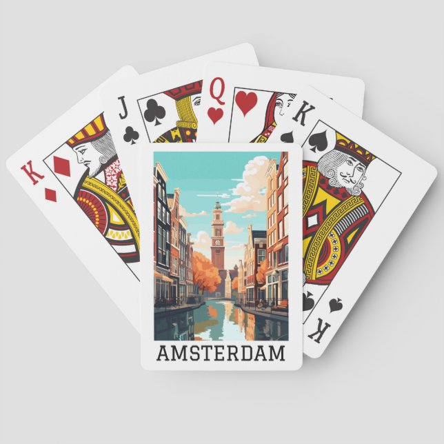 Baraja De Cartas Amsterdam Países Bajos Canal Travel (Reverso)