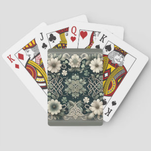 Baraja De Cartas Amuleto Floral Trébol Celta