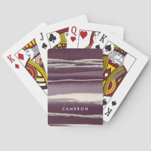 Baraja De Cartas Añada su impresión abstracta púrpura color de rosa