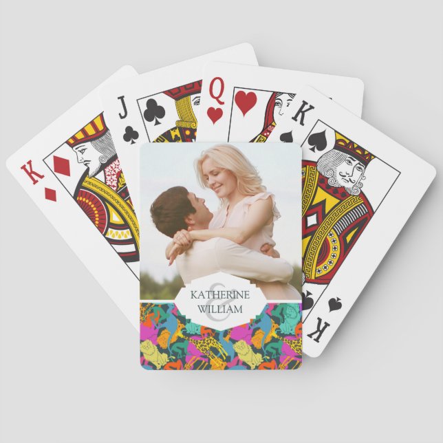 Baraja De Cartas Añada su modelo conocido de las siluetas del (Reverso)