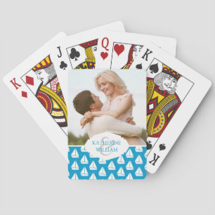 Baraja De Cartas Añada su modelo el azul claro conocido del