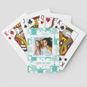 Baraja De Cartas Añada su modelo el   verde azulado conocido de la