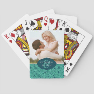 Baraja De Cartas Añada su modelo tropical conocido de la hoja del