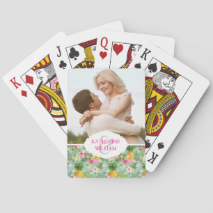Baraja De Cartas Añada sus flores y piñas el tropicales conocidas