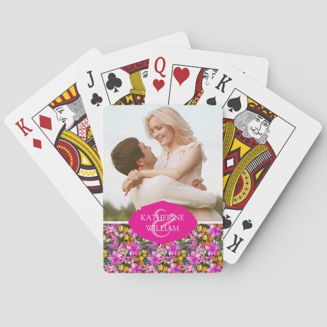 Baraja De Cartas Añada sus hojas y flores el | tropicales conocidas (Reverso)