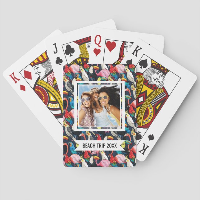 Baraja De Cartas Añada sus pájaros el | exóticos conocidos (Reverso)