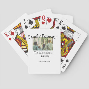 Baraja De Cartas Añadir el nombre de la familia foto año vacaciones