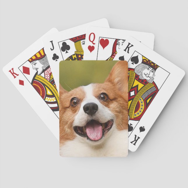 Baraja De Cartas Añadir foto de perro personalizada (Reverso)