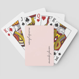 Baraja De Cartas Añadir su nombre completo Monograma mínimo Rubor R