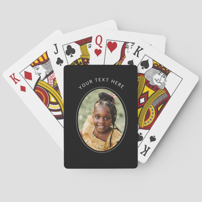 Baraja De Cartas Añadir tu foto y texto (Reverso)