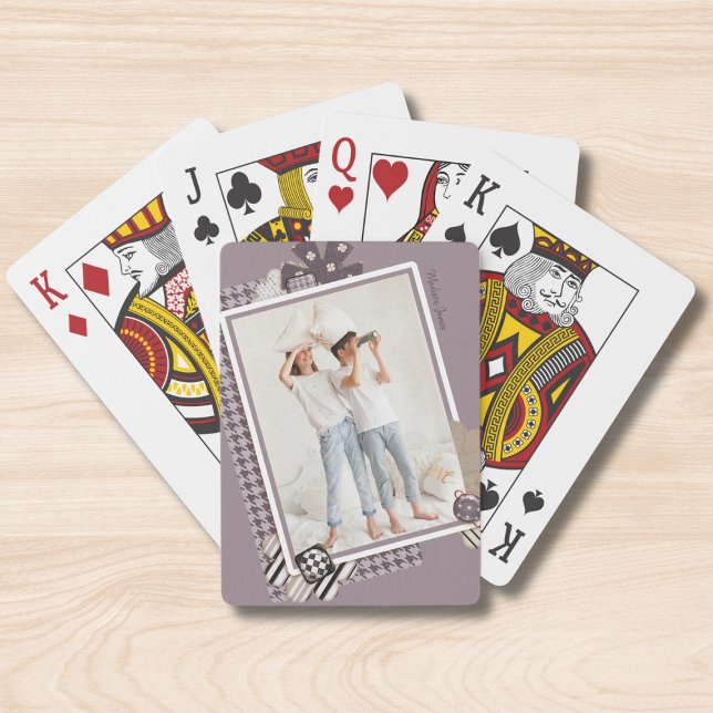 Baraja De Cartas Añadir tu propia foto moderna de nombre personaliz (Subido por el creador)