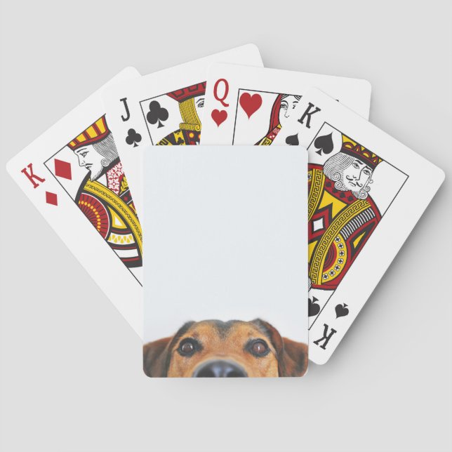 Baraja De Cartas Añadir tu propio perro foto graciosa perro (Reverso)
