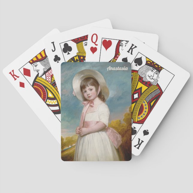 Baraja De Cartas ANASTASIA ~ MISS JULIANA WILLOUGHBY George Romney (Reverso)