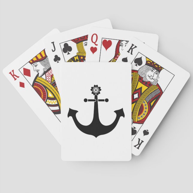 Baraja De Cartas Ancla de la marina (Reverso)