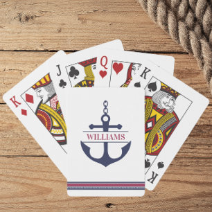 Baraja De Cartas Ancla náutica personalizada