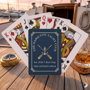 Baraja De Cartas Ancla Personalizada del Club de Yates Náutico para