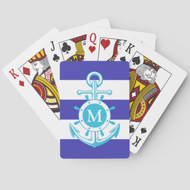 Baraja De Cartas Anclaje azul (Reverso)