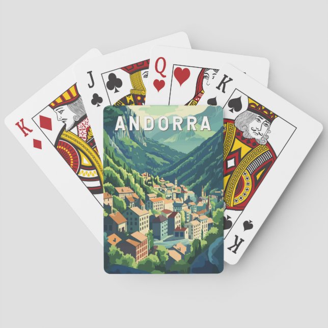 Baraja De Cartas Andorra Viaje Arte Vintage (Reverso)
