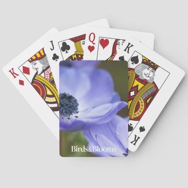 Baraja De Cartas Anémona azul (Reverso)
