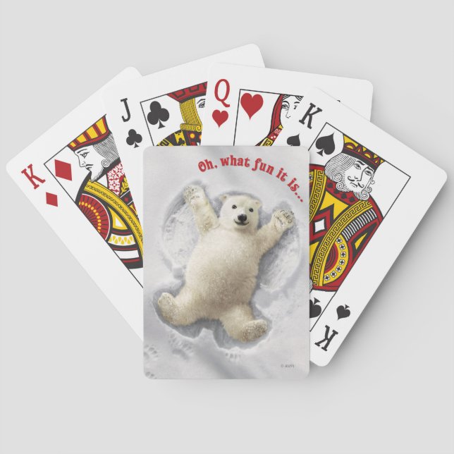 Baraja De Cartas Angel de nieve grande (Reverso)