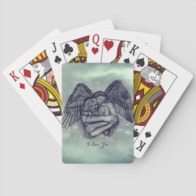 Baraja De Cartas Angel Eros en el amor, te amo (Reverso)