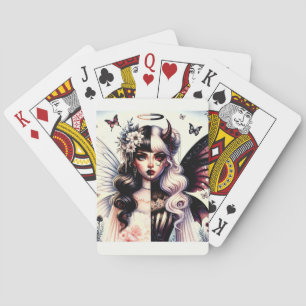 Baraja De Cartas Ángel medio demonio belleza oscura hada de ala rot