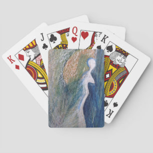 Baraja De Cartas Angel Silhouette Resumen de arte