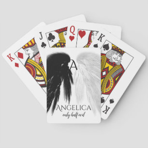 Baraja De Cartas ANGEL WINGS Monograma 'Sólo mitad del mal' Gracios