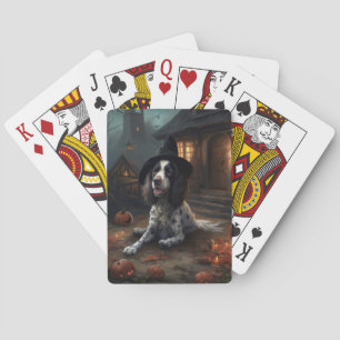 Baraja De Cartas Anglo Springer Spaniel calabazas Halloween Scary