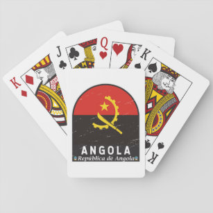 Baraja De Cartas Angola Bandera Emblema de mal gusto cosecha