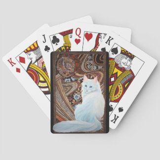Baraja De Cartas Angora turca blanca