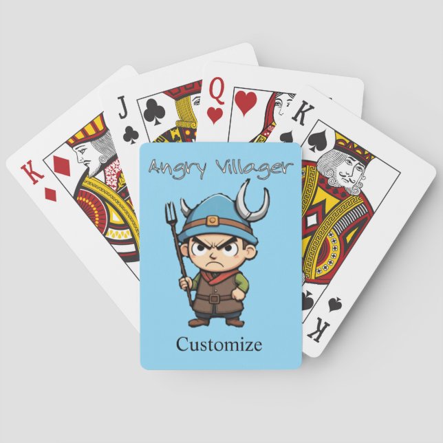 Baraja De Cartas Angry Villager Pitchfork Thunder_Cove (Reverso)
