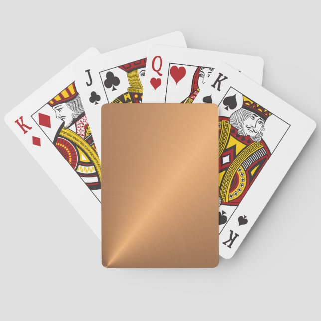Baraja De Cartas Ángulo de brillo de cobre (Reverso)