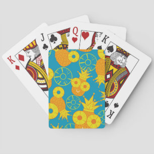 Baraja De Cartas Anillos de piña: Vintage Personalizado de Doodle.