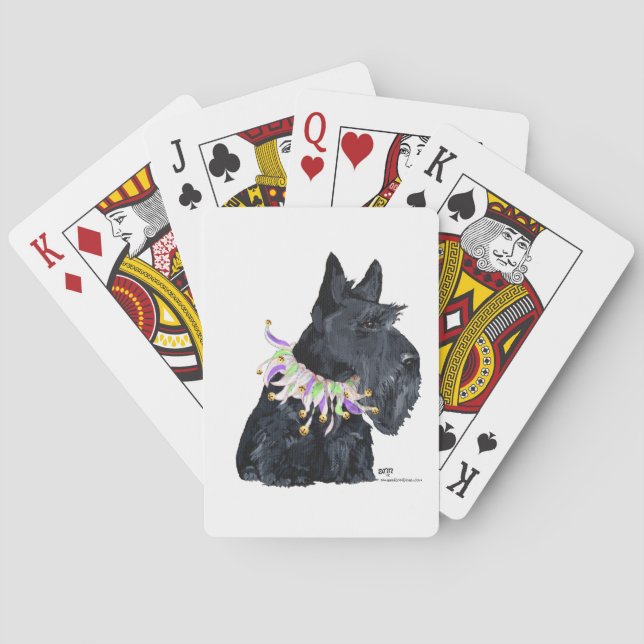 Baraja De Cartas Animal de fiesta Terrier Escocés (Reverso)