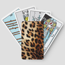 Baraja De Cartas Animal de leopardo de las cremas marrones