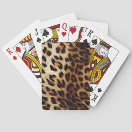 Baraja De Cartas Animal de leopardo de las cremas marrones