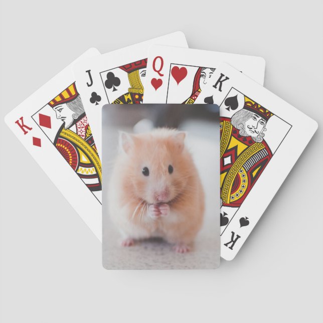 Baraja De Cartas Animales De Amor De Hámster Cute (Reverso)
