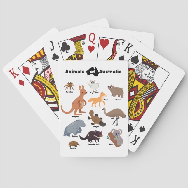 Baraja De Cartas Animales de Australia Aussie Wildlife (Reverso)