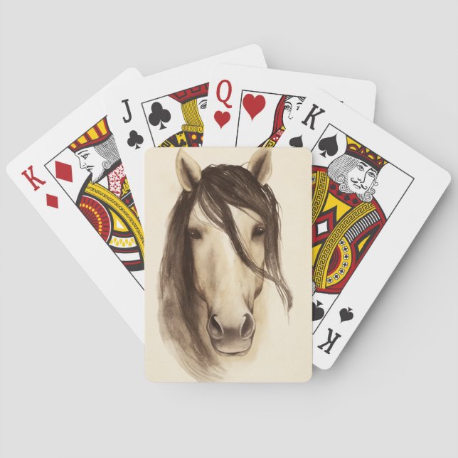 Baraja De Cartas Animales de barras acuáticas | Caballo (Reverso)