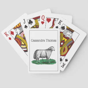 Baraja De Cartas Animales de la granja de ovejas de la época C