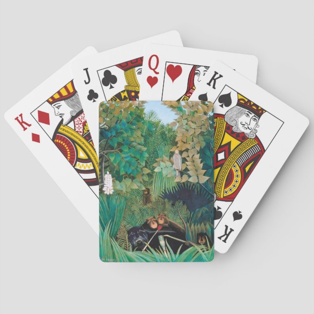 Baraja De Cartas Animales de vida silvestre en bosque tropical (Reverso)