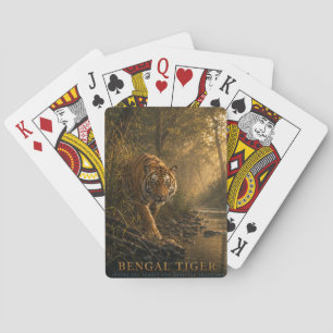 Baraja De Cartas Animales del bosque de sal de tigre de Bengala